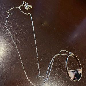 Gold LOFT Tortoiseshell Pendant Necklace